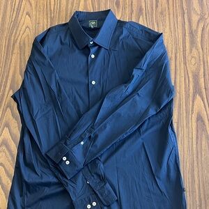 Elegant Navy Men's Dress Shirt